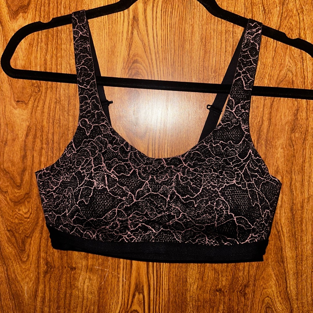 lululemon athletica Black and Pink Lace Bralette